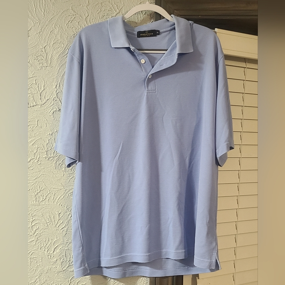 Bugatchi Mens Light Baby Blue Polo - XL